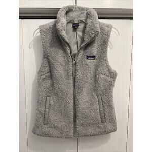 Patagonia Light Gray Fuzzy Sherpa Vest